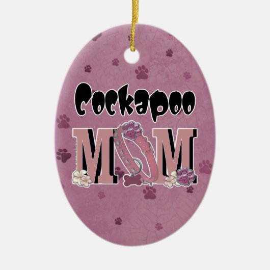 Cockapooのお母さん セラミックオーナメント (正面)