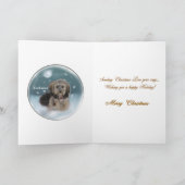 Cockapooのクリスマスのギフト シーズンカード (内部)