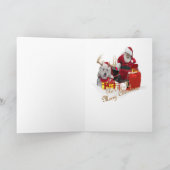 Cockapooのクリスマスの応援及びおもしろい シーズンカード (内部)