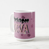 Cockapooの花型女性歌手 コーヒーマグカップ (正面左)