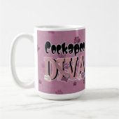 Cockapooの花型女性歌手 コーヒーマグカップ (左)