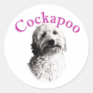 Cockapoo犬 ラウンドシール