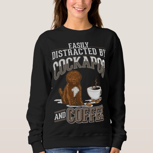 Cockapoo And Coffee スウェットシャツ (正面)