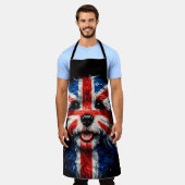 Cockapoo Apron Union Jack British Dog Gift エプロン (着用した状態)