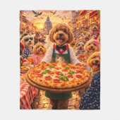Cockapoo Blanket | Cute Dog Lover Throw gift フリースブランケット (正面)