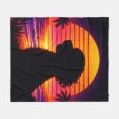 Cockapoo blankets- Retro Cockapoo Dog Lover Gift フリースブランケット (正面(横))