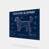 Cockapoo Blueprint Wall Art Dog Lover Gift アクリルサイン (傾斜)