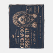 Cockapoo Car Blanket Funny Dog Travel Gift フリースブランケット (正面)