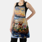 Cockapoo Christmas Boat Holiday エプロン (インサイチュ)