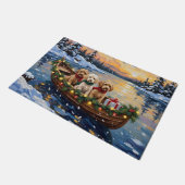 Cockapoo Christmas Boat Holiday ドアマット (アングル)