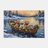 Cockapoo Christmas Boat Holiday ドアマット (正面)