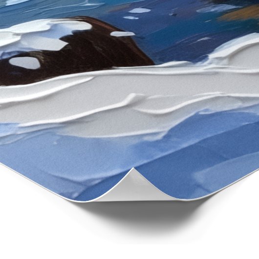 Cockapoo Christmas Boat Holiday ポスター (角)