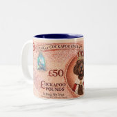 Cockapoo Coffee Funny Dog Lover Gift Mug ツートーンマグカップ (正面左)