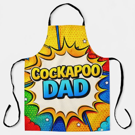 Cockapoo Dad Apron Funny Dog Cooking Gift エプロン (正面)