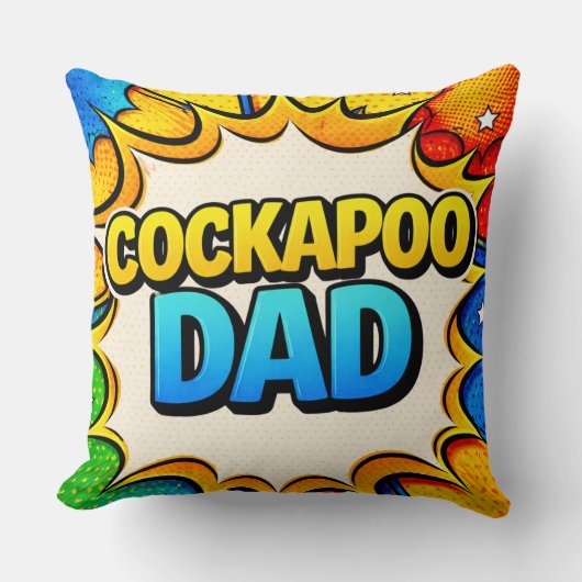 Cockapoo Dad Cushion | Funny Dog Dad Gift クッション (正面)
