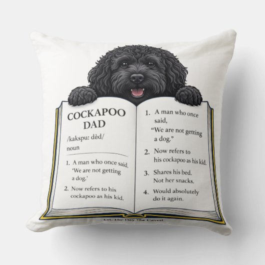 Cockapoo Dad Definition Gift クッション (正面)