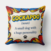 Cockapoo Definition Cushion Funny Dog Pillow Gift クッション (正面)