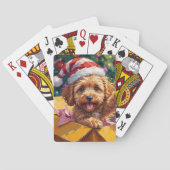 Cockapoo Dog Christmas Gift Box Surprise トランプ (裏面)