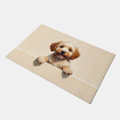Cockapoo Dog Doormat Art ドアマット (アングル)