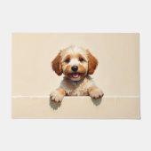 Cockapoo Dog Doormat Art ドアマット (正面)