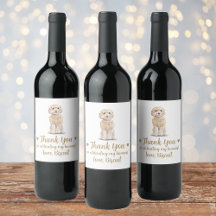 Cockapoo Dog I Does Too's Wine 結婚 Label