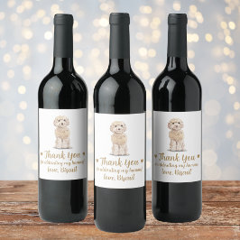Cockapoo Dog I Does Too's Wine 結婚 Label ワインラベル