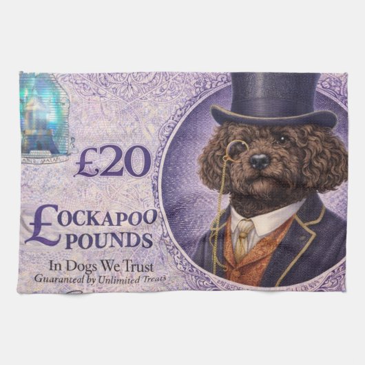 Cockapoo Dog Lover Gift キッチンタオル (横)