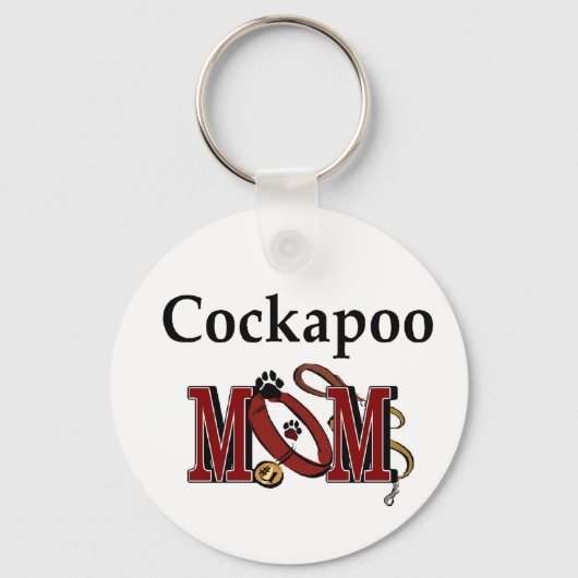 Cockapoo Dog Mom Gives キーホルダー (正面)
