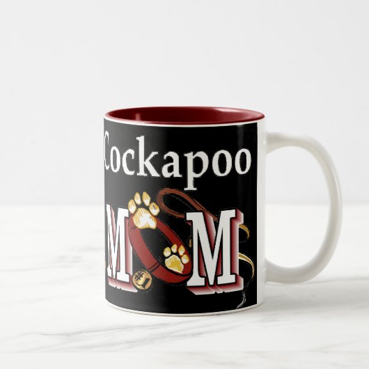 Cockapoo Dog Mom Gives ツートーンマグカップ (右)