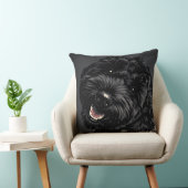 Cockapoo Dog Portrait Cushion Black Cockapoo gift クッション (椅子)