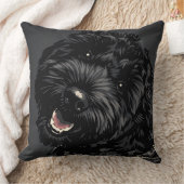 Cockapoo Dog Portrait Cushion Black Cockapoo gift クッション (ブランケット)