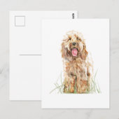 Cockapoo Dog Postcard – Watercolor Pet Art ポストカード (正面/裏面)