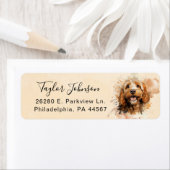 Cockapoo Dog Return Address Label ラベル (インサイチュ)
