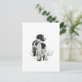 Cockapoo Dog, Watercolor Postcard ポストカード (スタンド正面)
