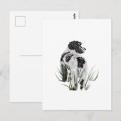 Cockapoo Dog, Watercolor Postcard ポストカード (正面/裏面)