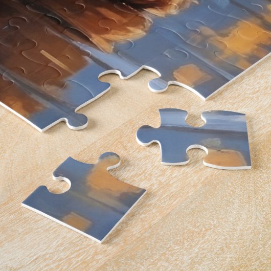 Cockapoo Dogs Christmas Snow Holiday  ジグソーパズル (側面)