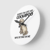 Cockapoo Dogs | Dog Breed Pet Pets Gift Ideas ラウンド壁時計 (傾斜)