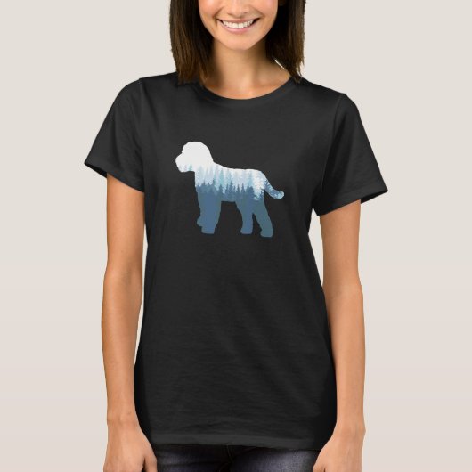 Cockapoo Doodle Dog Silhouette Outdoor Nature Tシャツ (正面)