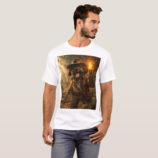 Cockapoo Explorer T Shirt Adventure Dog Gift Tシャツ (正面フル)