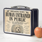 Cockapoo Funny Newspaper Lunchbox Dog Owner Gift メタルランチボックス (インサイチュ)