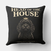 Cockapoo Head Of The House Gift | Funny Dog Owner  クッション (裏面)