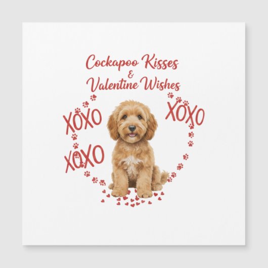 Cockapoo Kisses Valentine Wishes Dog Lover (正面)