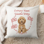Cockapoo Kisses Valentine Wishes Dog Lover クッション (ブランケット)