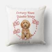 Cockapoo Kisses Valentine Wishes Dog Lover クッション (裏面)