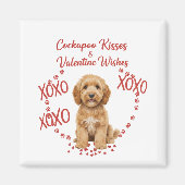 Cockapoo Kisses Valentine Wishes Dog Lover マグネット (正面)