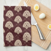 Cockapoo Kitchen Towel Set Cute Dog Pattern キッチンタオル (四つ折り)