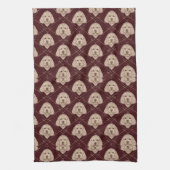 Cockapoo Kitchen Towel Set Cute Dog Pattern キッチンタオル (縦)