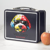 Cockapoo Lunchbox Colourful Dog Gift メタルランチボックス (インサイチュ)