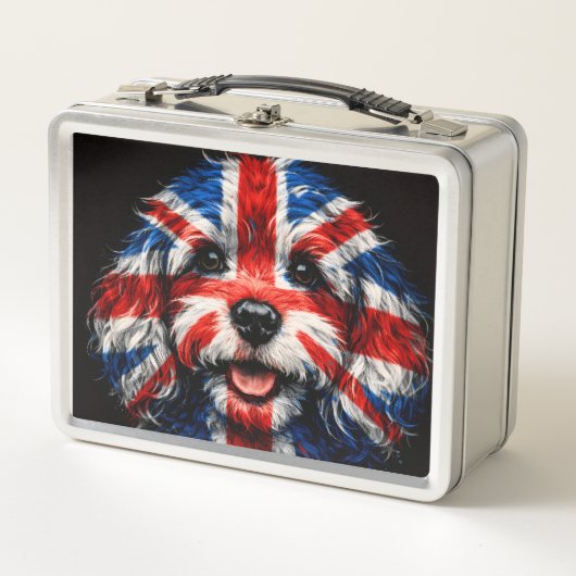 Cockapoo Lunchbox UK Dog Gift メタルランチボックス (正面)