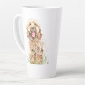 Cockapoo Mug, Dog Lover Gift, Cockapoo Art Mug カフェラテマグ (左アングル)